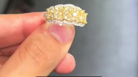 Ladies Solid 2-Tone Gold & Natural Diamond Promise Ring