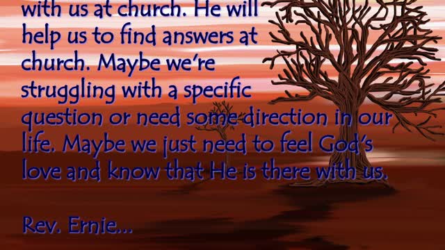 Daily Message from Rev. Ernie, September 9 2022