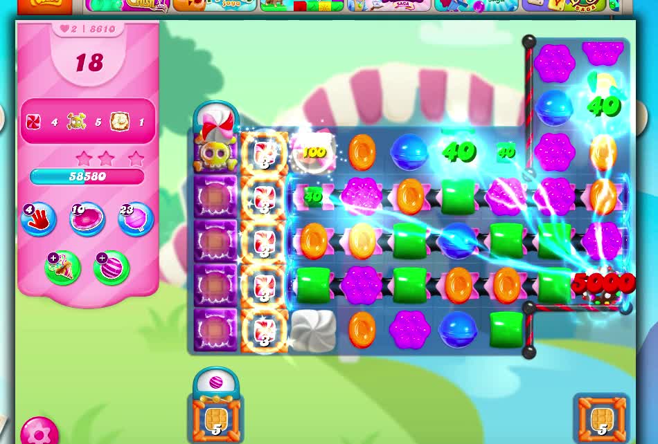 Candy Crush Level 8610 (No Boosters) 1/21/21 version