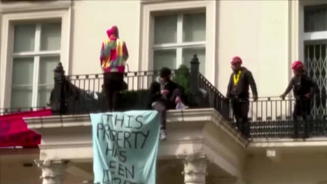 Squatters occupy Russian oligarch's London mansion