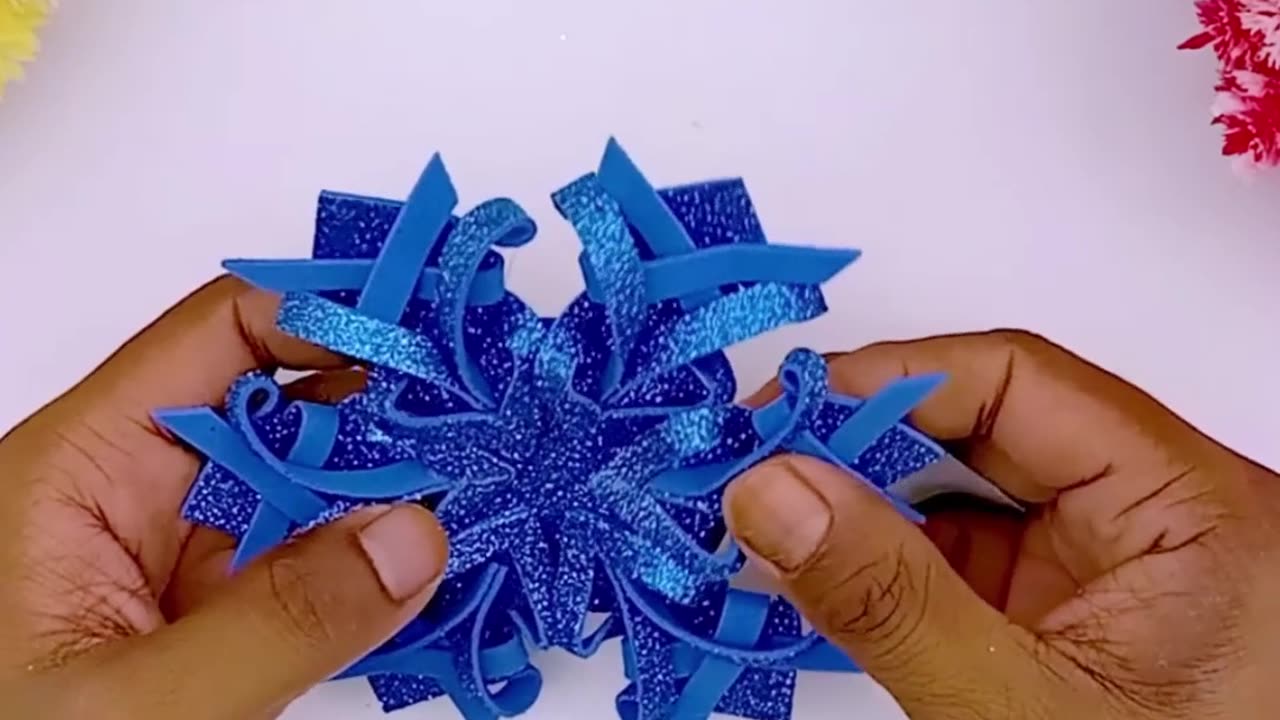 Christmas Crafts Idea🎄Handmade Christmas Snowflake🎄DIY Xmas Tree Ornaments