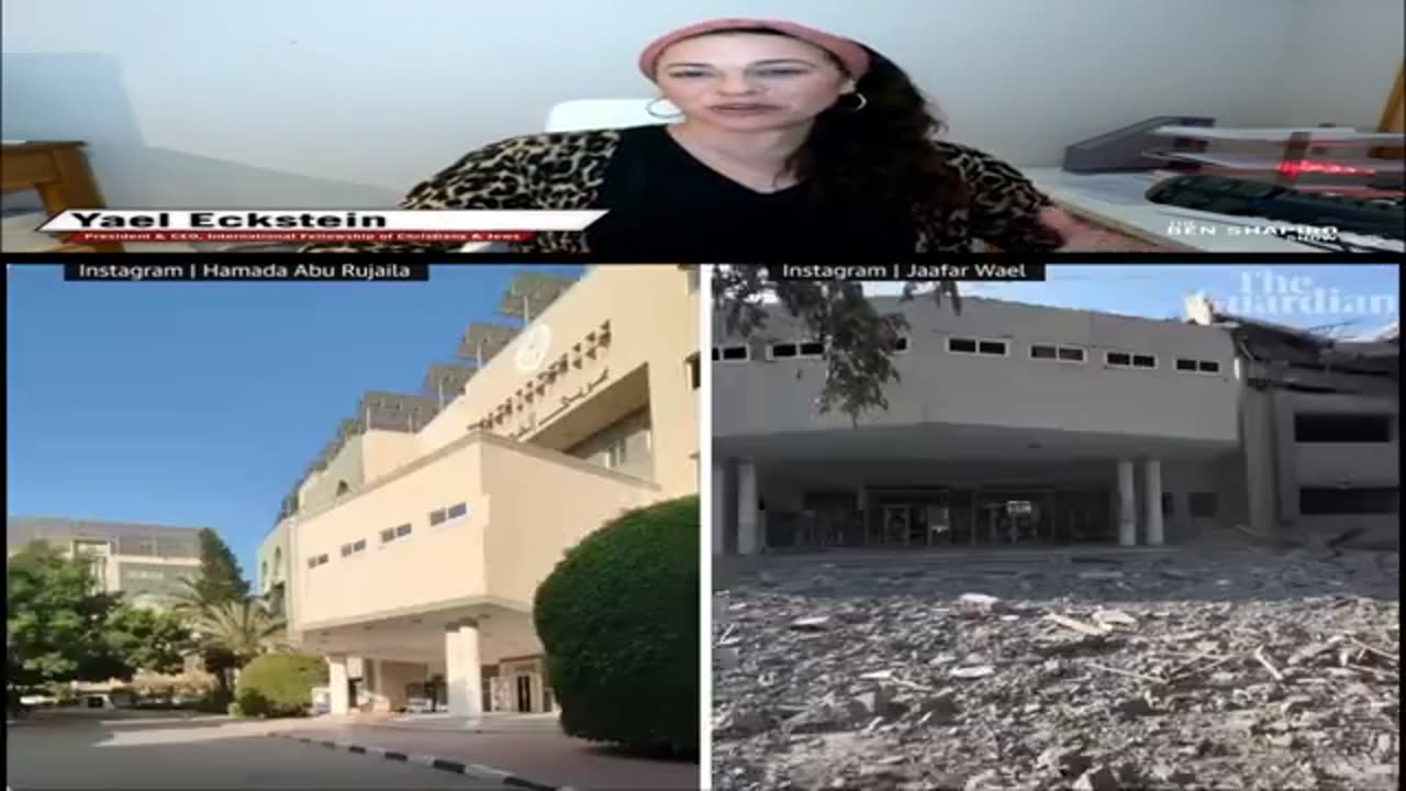 The Ben Shapiro bs and a "journalist" who is smiling when she tells israhells have died ?