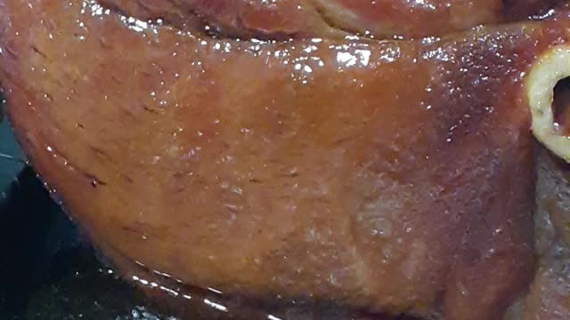 Honey glazed ham