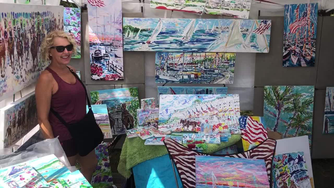 Noel Skiba Paints Chicago Gold Coast Show
