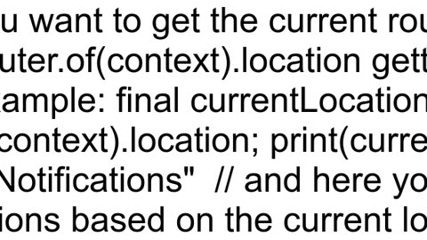 How to return the existing current route from go_router