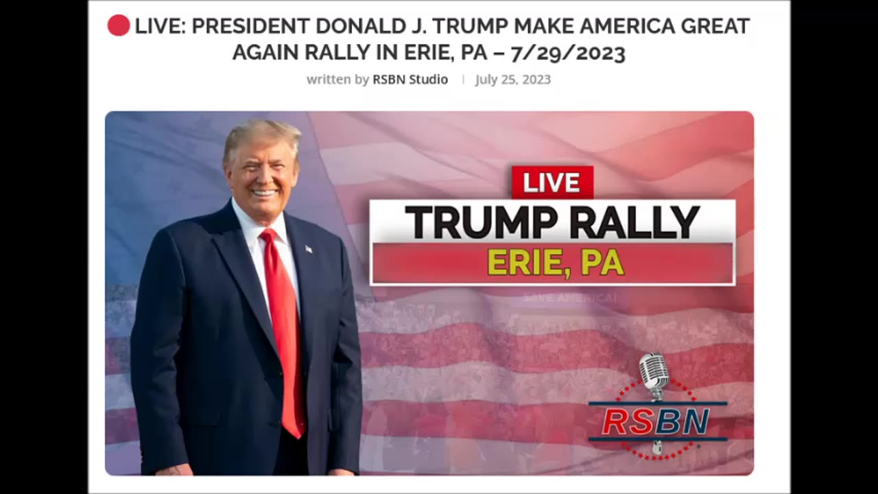 LIVE: President Donald J. Trump Make America Great Again Rally in Erie, PA