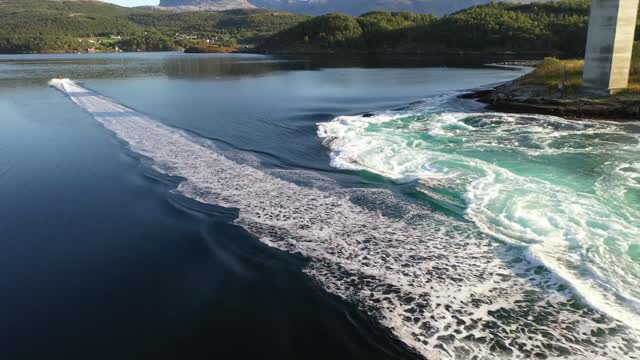 Jet ski Riding By A Tidal Current