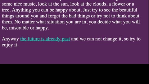 Happiness is in your mind.