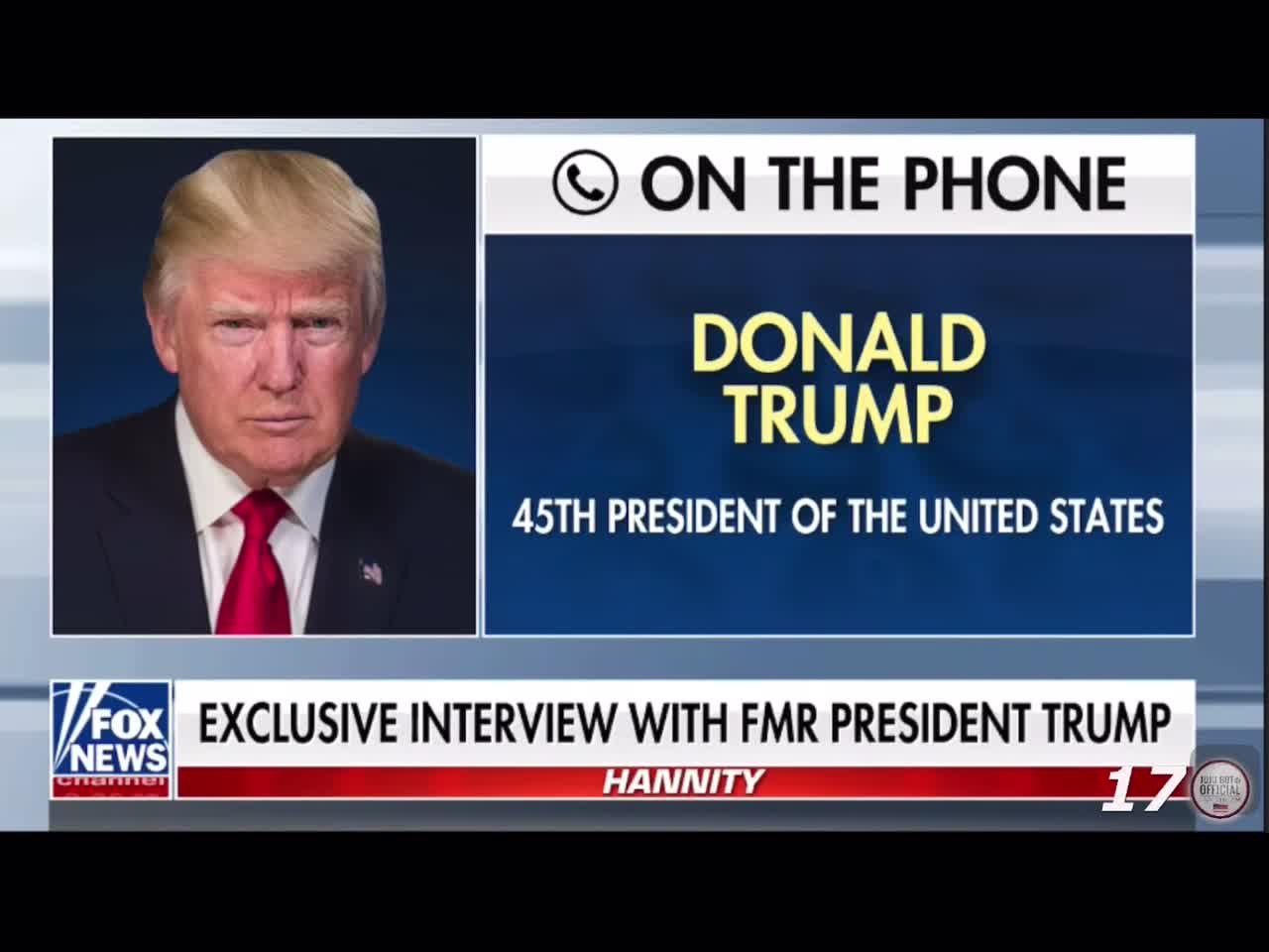 President Trump‘s full interview with Sean Hannity.