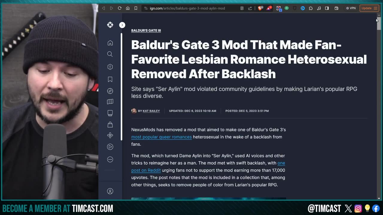 Game Site BANS App That REMOVES Lesbian Romance From Baldur's Gate 3 Because It HARMS Diversity, DEI