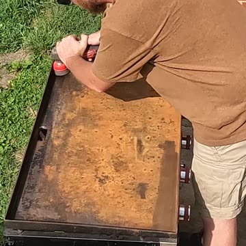 Can We Save This RUSTY Griddle?? #griddle #restoration #rusty