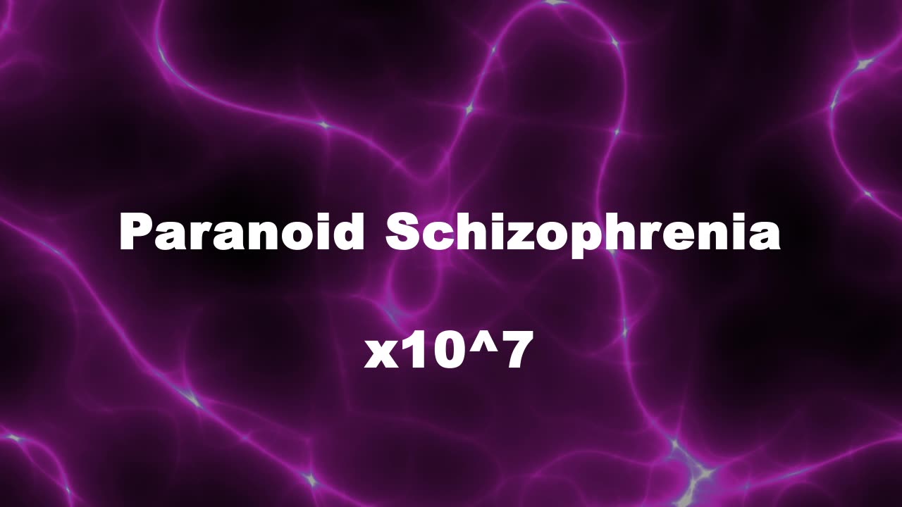 Amplified Reiki [AR] for Paranoid Schizophrenia - 10^7 x Stronger Energy