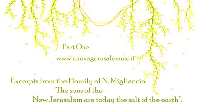 Children of the New Jerusalem are the salt of the earth today," Homily by N.Migliaccio Part 1