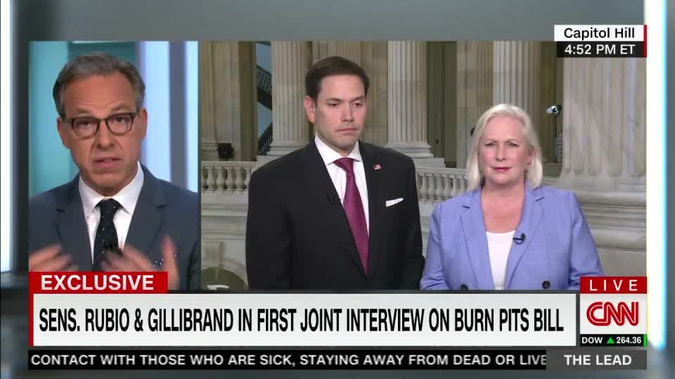 Rubio, Gillibrand Join The Lead with Jake Tapper to Discuss Senate Passage of the PACT Act