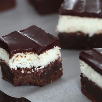 These chocolate coconut brownies are simply impossible to resist