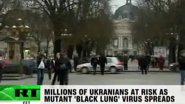 2009 in Ukraine. Plague or plan? Ukraines 'virus' blacks out lungs.