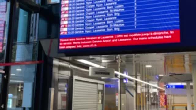 Train Station at the Geneva Airport