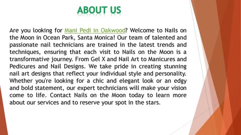 Are you looking for Mani Pedi in Oakwood?