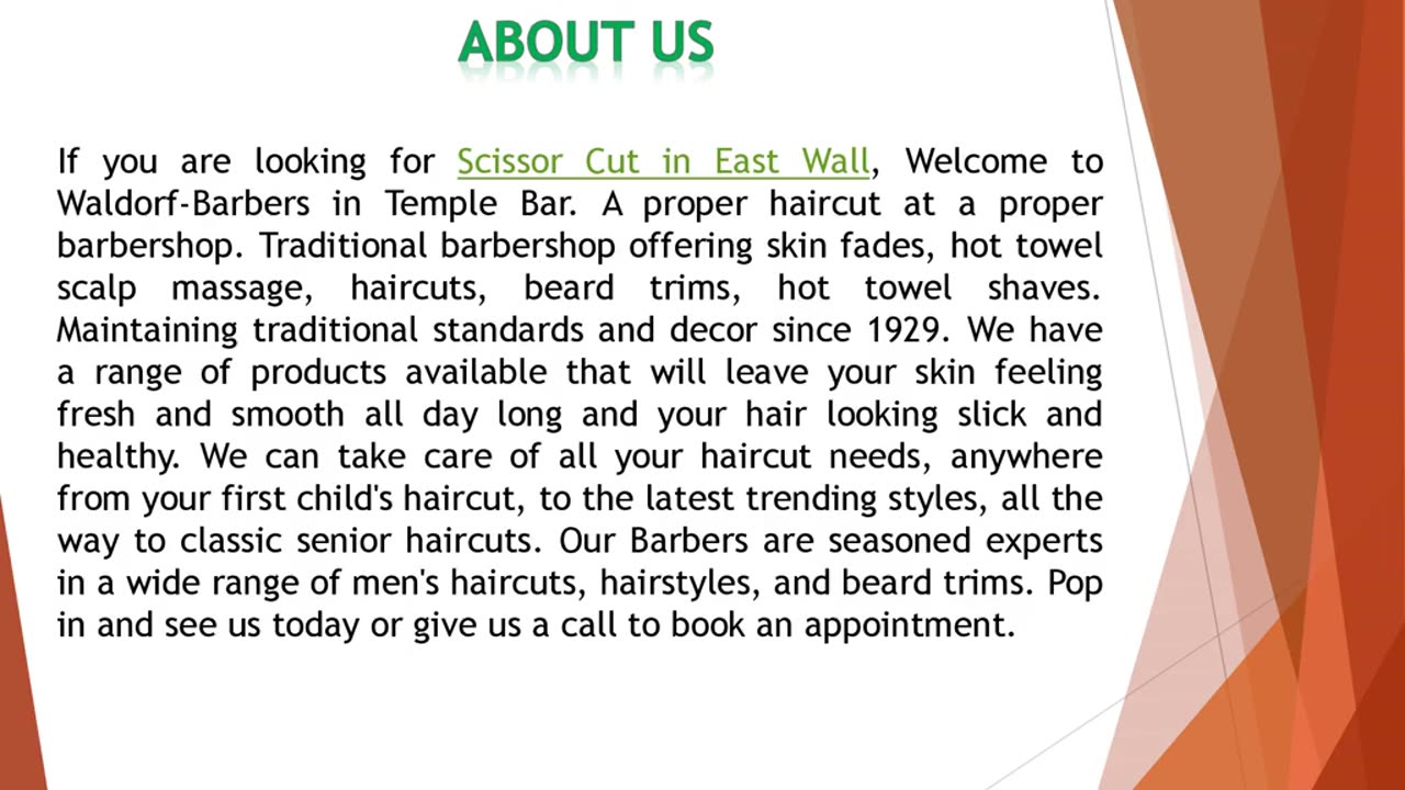 If you are looking for Scissor Cut in East Wall