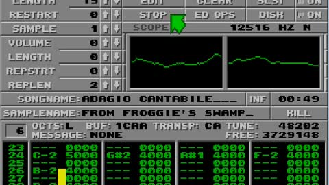 Amiga and Atari ST Protracker Music Mods - Adagio Cantabile