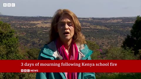 Days of mourning declared in Kenya after fatal school fire | BBC News