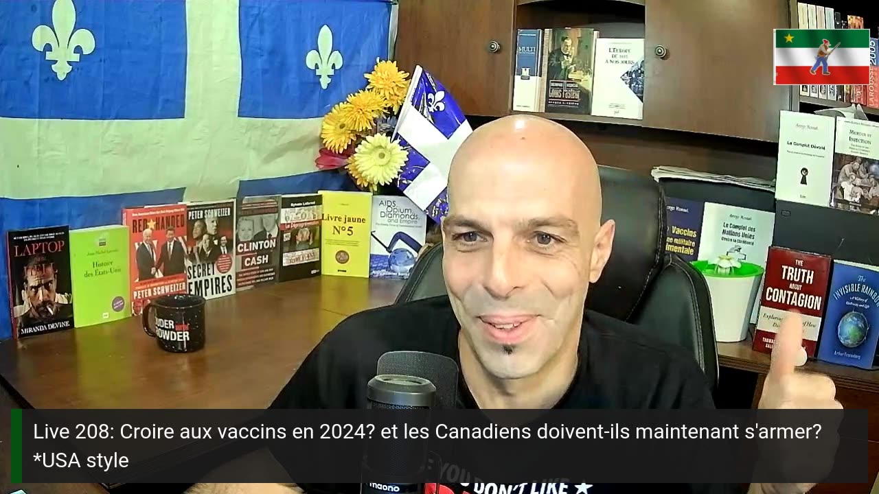 Live 208: Croire aux vaccins en 2024? et les Canadiens doivent-ils maintenant s'armer? *USA style