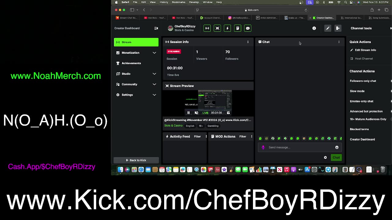 Chef Boy R Dizzy VLOG: @KickStreaming (O_o) #November #13 #2024 (O_o) www.Kick.com/ChefBoyRDizzy