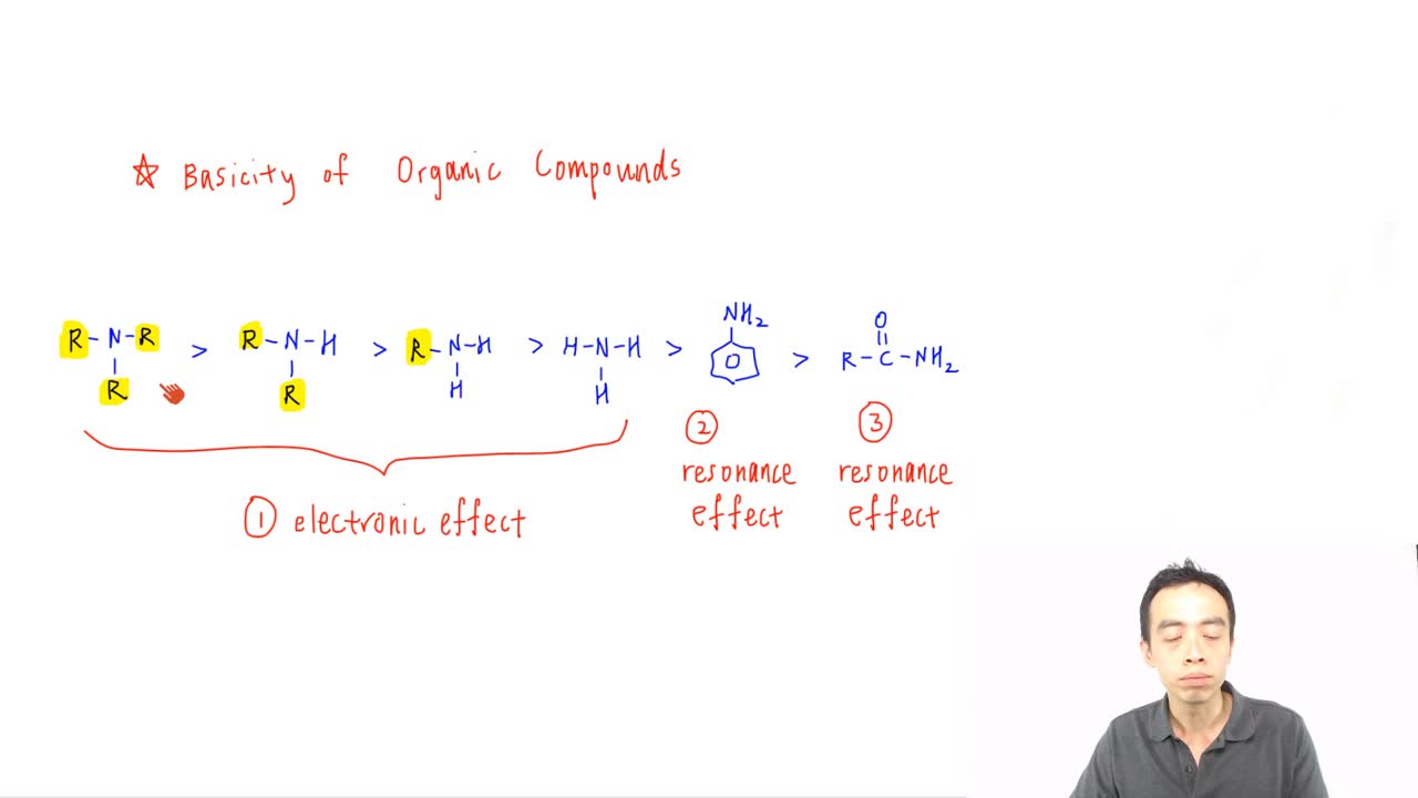 How to compare Basicity of Amines, Phenylamines and Amides
