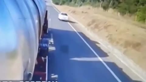 Car overtakes and hits head-on