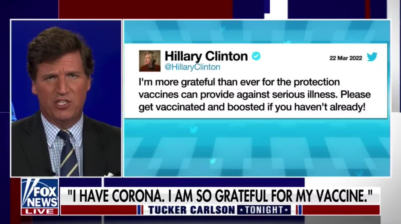 Tucker Carlson on Hillary Clinton after her tweet