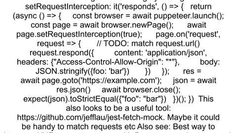 How to mock remote website responses to unit test Puppeteer code with Jest