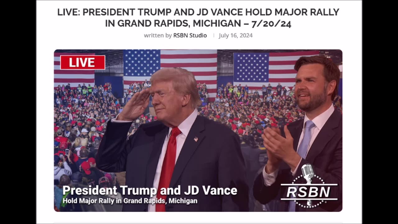 LIVE: President Trump and JD Vance Hold Major Rally in Grand Rapids, Michigan