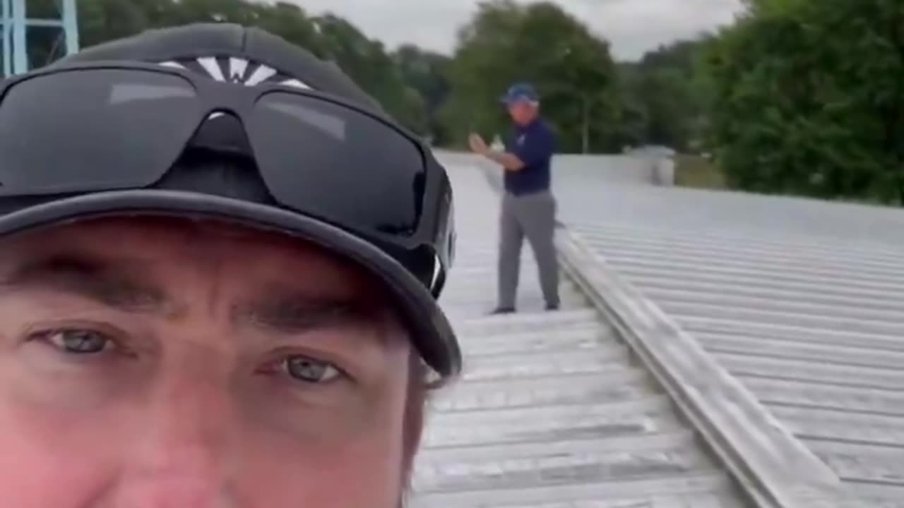 Rep. Eli Crane posts Video of him standing on the "Sloped Roof" used in Trump Assassination attempt