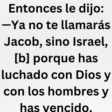 Génesis 32:28: "Israel, el que lucha con Dios"