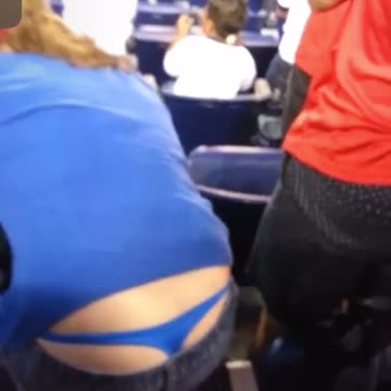Blue Thong at Basketball Game