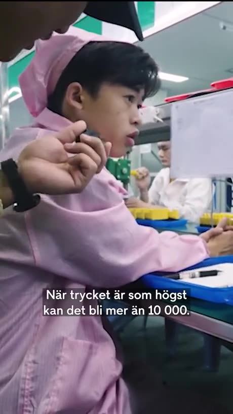 Vape factory employee tests 7-8000 vapes a day, up to 10000 on a busy day.