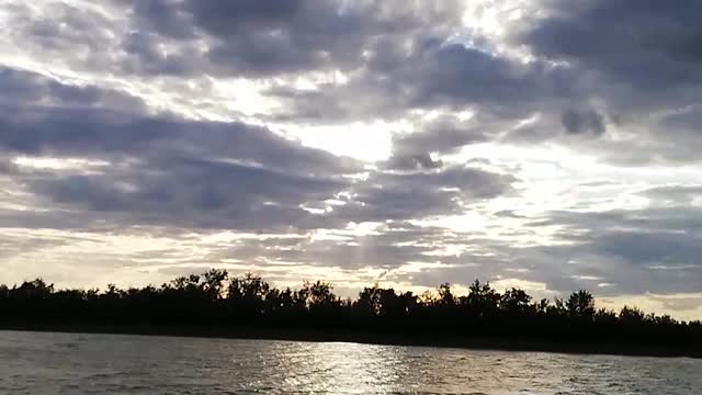 Beautiful clouds over the lake