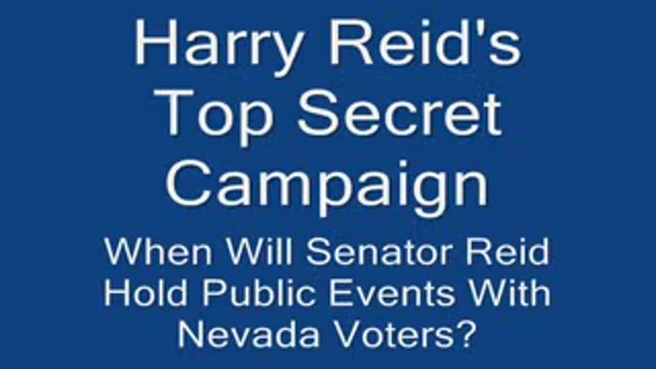 2010, Harry Reid's Top Secret Campaign (2.15, )