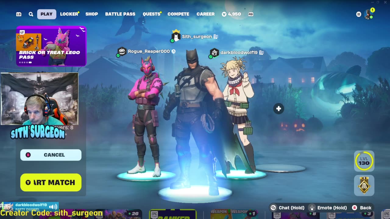 Sith_surgeon - Family Friendly Fortnite Live Stream. Customs Stream.