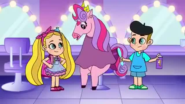 Diana and Roma Rainbow Hair cartoon Adventure