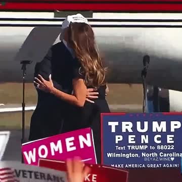 Trump and Melania share a quick kiss