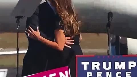 Trump and Melania share a quick kiss