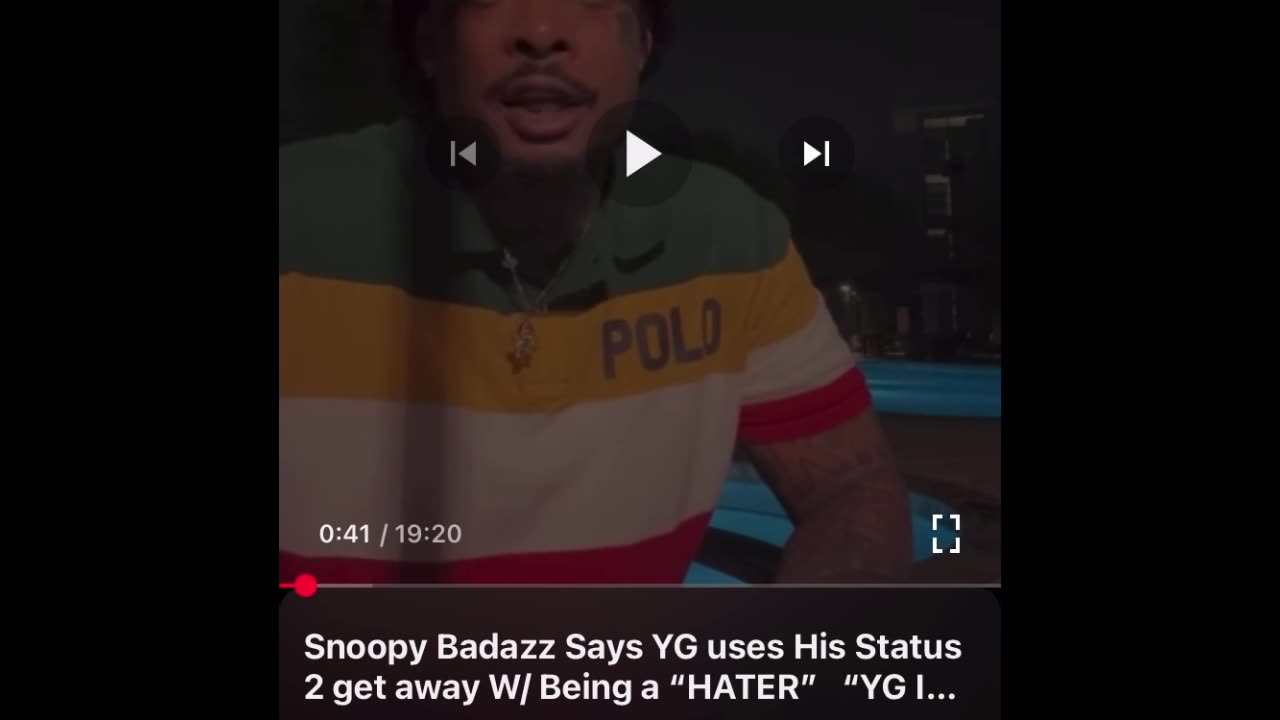 And I know he be watching my videos lol