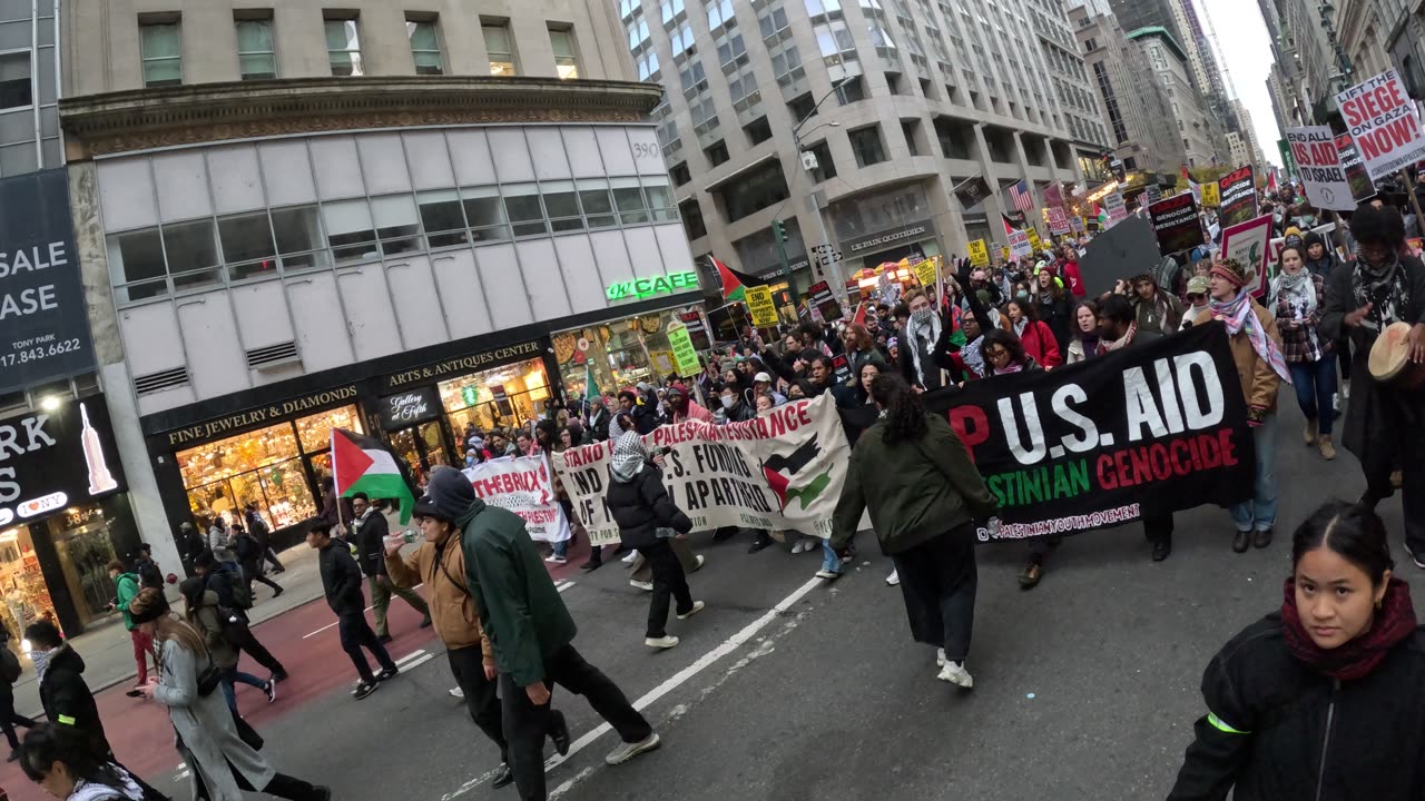 Marcha en el "DÍA INTERNACIONAL DE SOLIDARIDAD CON EL PUEBLO PALESTINO".