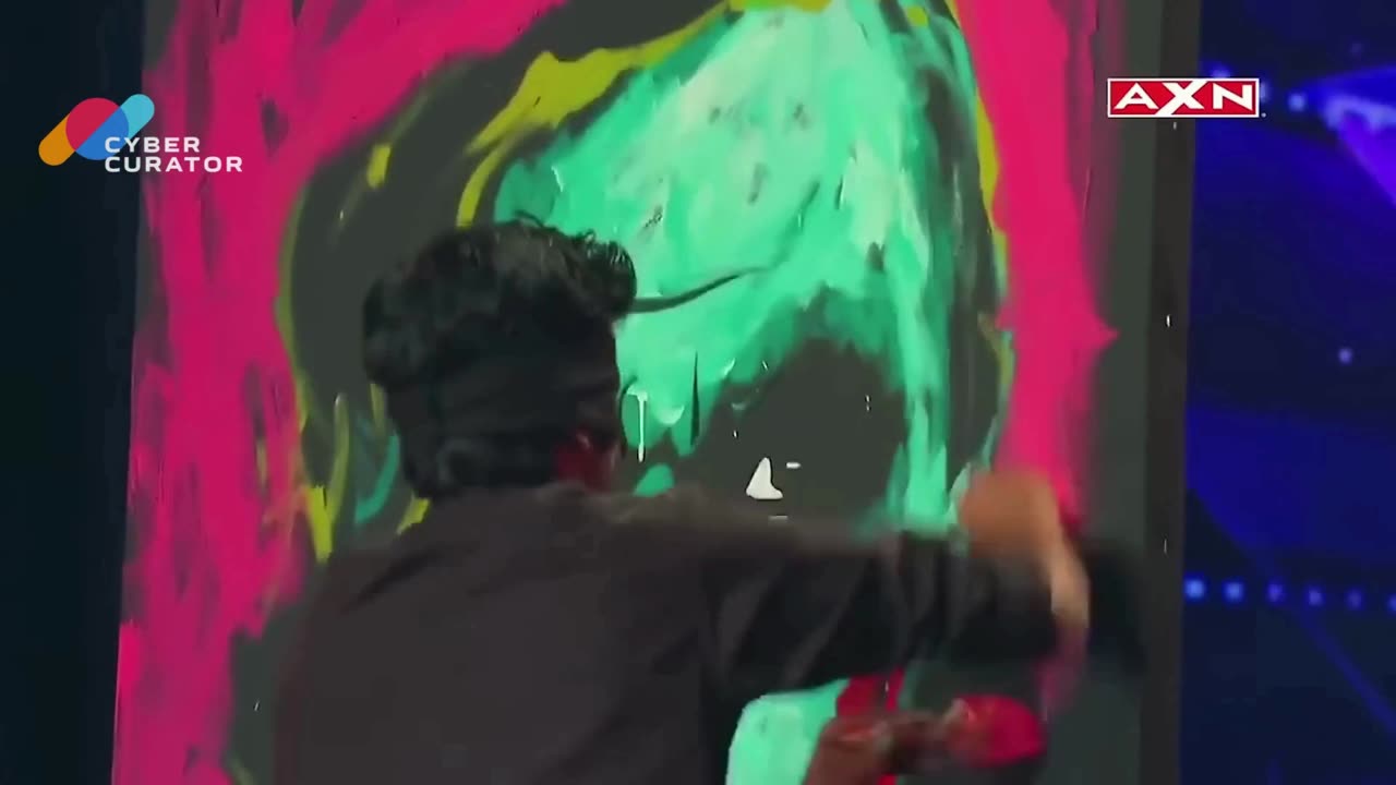 Blindfolded Brilliance: Vilas Nayak’s Speed Painting! 🎨👀🕶️⏳😲👏