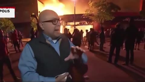 MSNBC PEACEFUL PROTEST AS BUILDINGS BURN TO THE GROUND