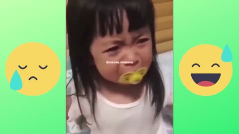 Girl crying falsely