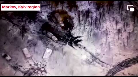 The Bayraktar drone in action - Ukraine Markov, Kyiv region