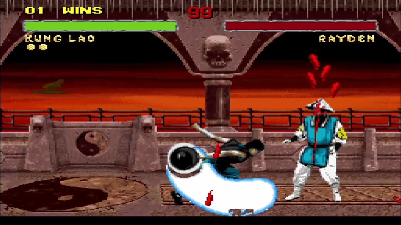 Mortal Kombat II: Kung Lao Repeatable Fatality #SuperNintendo #MortalKombat2 #KungLao #Fatality