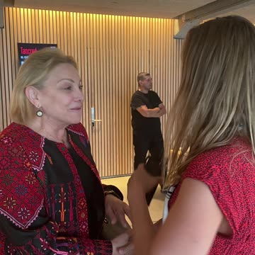 Marielle Leraand og Palestinsk ambassador Marie Antoinette Sedin i Oslo